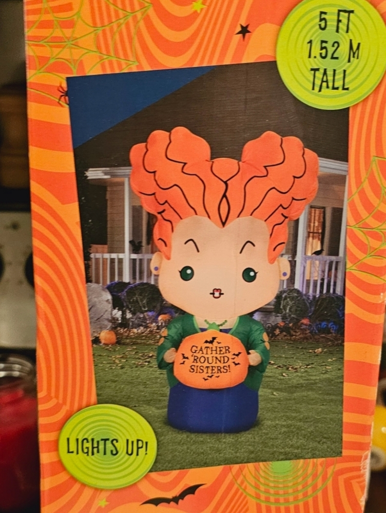 Source Unknown Halloween Inflatable with Orange and Green